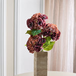 Fyldigt Hortensia Bundt - Lys Bordeaux